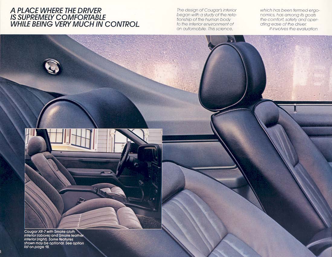 1987 Mercury Cougar Brochure Page 4
